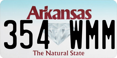 AR license plate 354WMM