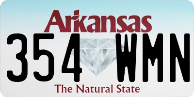 AR license plate 354WMN