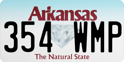 AR license plate 354WMP
