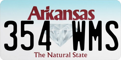 AR license plate 354WMS