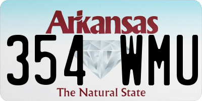 AR license plate 354WMU