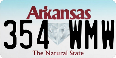 AR license plate 354WMW