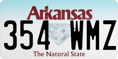 AR license plate 354WMZ