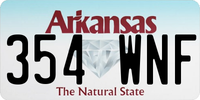 AR license plate 354WNF