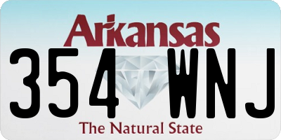 AR license plate 354WNJ
