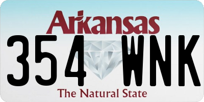 AR license plate 354WNK