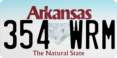 AR license plate 354WRM