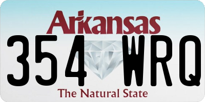 AR license plate 354WRQ
