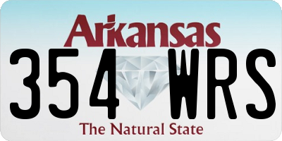 AR license plate 354WRS