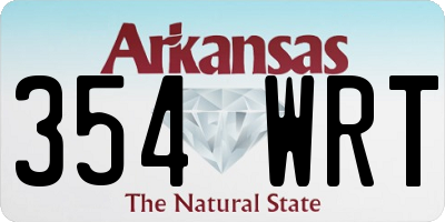 AR license plate 354WRT