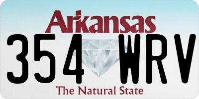 AR license plate 354WRV