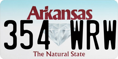 AR license plate 354WRW
