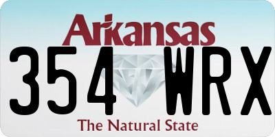 AR license plate 354WRX