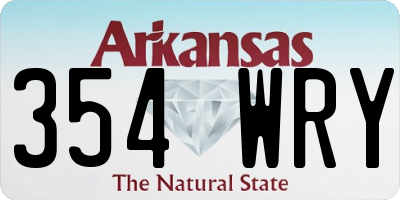 AR license plate 354WRY
