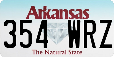AR license plate 354WRZ