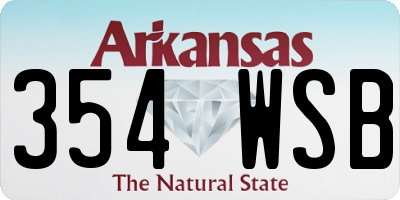 AR license plate 354WSB
