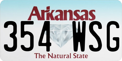 AR license plate 354WSG