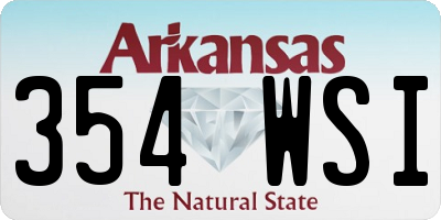 AR license plate 354WSI