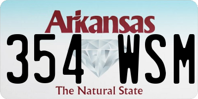 AR license plate 354WSM