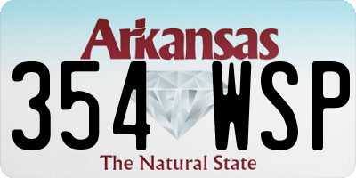 AR license plate 354WSP
