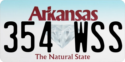 AR license plate 354WSS