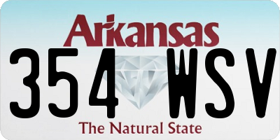 AR license plate 354WSV