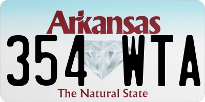 AR license plate 354WTA