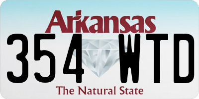 AR license plate 354WTD