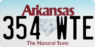 AR license plate 354WTE