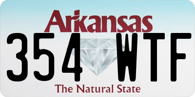 AR license plate 354WTF