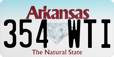 AR license plate 354WTI