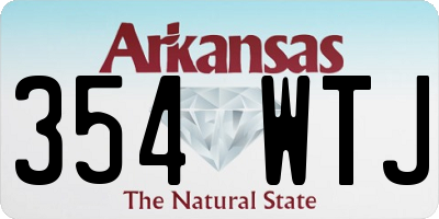 AR license plate 354WTJ
