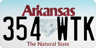 AR license plate 354WTK