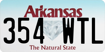 AR license plate 354WTL