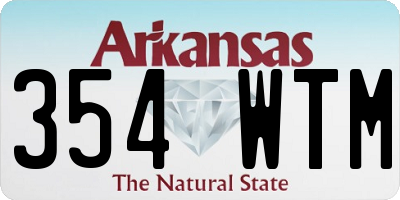 AR license plate 354WTM