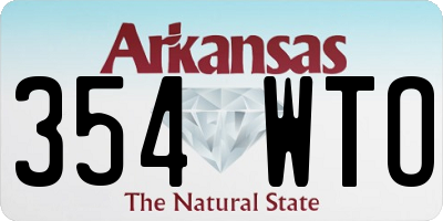 AR license plate 354WTO