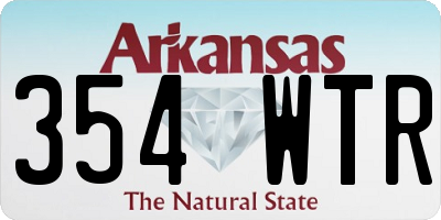 AR license plate 354WTR