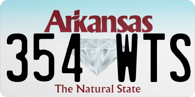 AR license plate 354WTS