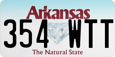 AR license plate 354WTT
