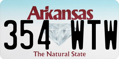 AR license plate 354WTW