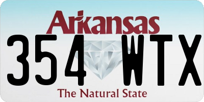 AR license plate 354WTX