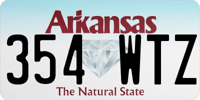 AR license plate 354WTZ