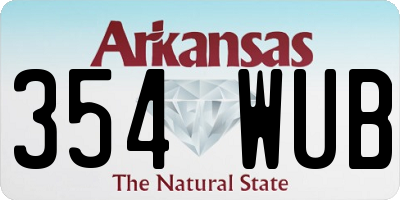 AR license plate 354WUB