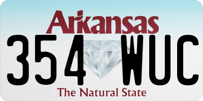 AR license plate 354WUC