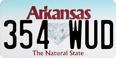 AR license plate 354WUD