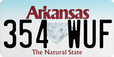 AR license plate 354WUF