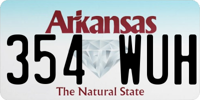AR license plate 354WUH