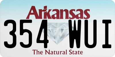 AR license plate 354WUI
