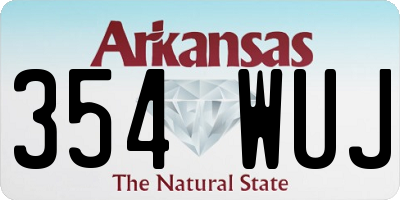 AR license plate 354WUJ