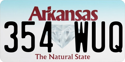 AR license plate 354WUQ